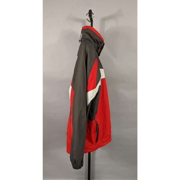 Mens NordicTrack Ski Jacket Size M (38-40) Red & Brown Zip Pockets - Picture 3 of 9